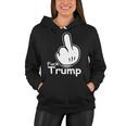 Fuck Trump Cartoon Middle Finger Resist Anti Trump Tshirt Women Hoodie