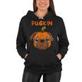 Funny Pugkin Pug Pumpkin Dog Lover Halloween Party Costume Women Hoodie
