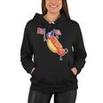 Funny Usa American Flag Hotdog Women Hoodie