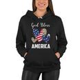 God Bless America Leopard Christian 4Th Of July Women Hoodie
