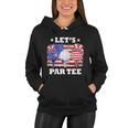Golf Lets Par Tee American Flag Independence Golf 4Th July Women Hoodie