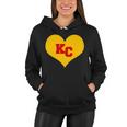 Kc Football Heart Kansas City Fan Women Hoodie