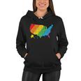 Lgbt United States Map Pride Month Women Hoodie