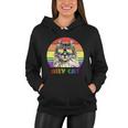 Lgbtq Ally Cat Rainbow Gay Pride Flag Lgbt Funny Gift Women Hoodie