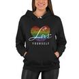 Love Yourself Rainbow Lgbt Fingerprint Pride Month Women Hoodie