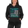 Not All Wounds Are Visible Ptsd Awareness Teal Ribbon Women Hoodie