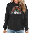 Pe Teacher - Physical Education Teacher Leopard Rainbow Women Hoodie
