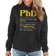 Phd Graduate Phd Graduation Doctorate Degree Definition Women Hoodie Graphic Print Hooded Sweatshirt