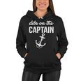 Retro Anchor Vintage Dibs On The Captain Funny Captain Wife Women Hoodie