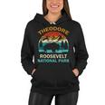 Theodore Roosevelt National Park North Dakota Buffalo Retro Women Hoodie