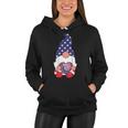 Tie Dye Gnome Usa Flag Star Graphic 4Th Of July Plus Size Shirt Women Hoodie