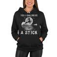 Yes I Can Drive A Stick Halloween Witch Riding Broomstick Women Hoodie