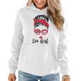 Leo Girl Messy Bun Leopard Bandana July Zodiac Sign Birthday Women Hoodie