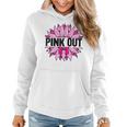 Pink Out Breast Cancer Awareness Sunflower Pink Women Hoodie Graphic Print Hooded Sweatshirt