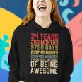 24Th Birthday For Men Women 24 Years Of Being Awesome Women Hoodie Gifts for Her