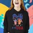 4Th Of July Food Party In The Usa Funny Hot Dog Lover Women Hoodie Gifts for Her