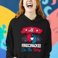 4Th Of July Pregnancy Patriotic Lil Firecracker On The Way Gift Women Hoodie Gifts for Her