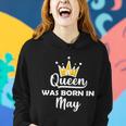 A Queen Was Born In May Birthday Graphic Design Printed Casual Daily Basic Women Hoodie Gifts for Her