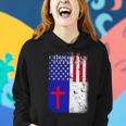 American Christian Patriot Red Cross Women Hoodie Gifts for Her