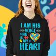 Autism I Am His Voice He Is My Heart Tshirt Women Hoodie Gifts for Her