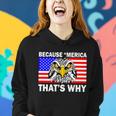 Because Merica Thats Why Eagle Women Hoodie Gifts for Her