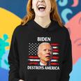 Biden Destroy American Joe Biden Confused Funny 4Th Of July Women Hoodie Gifts for Her