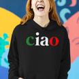 Born In Italy Funny Italian Italy Roots Ciao Women Hoodie Graphic Print Hooded Sweatshirt Gifts for Her