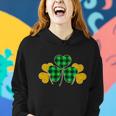 Buffalo Shamrock Plaid Irish Clovers Graphic Design Printed Casual Daily Basic Women Hoodie Gifts for Her