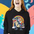 Cat Unicorn Riding DinosaurRex Kitten Lover Space Galaxy Women Hoodie Gifts for Her