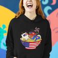 Cats Ramen Anime American Flag Funny 4Th Of July Cat Lovers Women Hoodie Gifts for Her