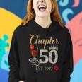 Chapter 50 Years Est 1972 50Th Birthday Red Rose Wine Crown Women Hoodie Gifts for Her