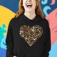 Cheetah Print Heart Tshirt Women Hoodie Gifts for Her