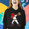 Dabbing Baseball Player Women Hoodie Gifts for Her