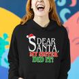 Dear Santa My Sister Did It Funny Christmas Tshirt Women Hoodie Gifts for Her