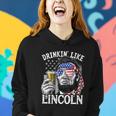 Drinking Like Lincoln 4Th Of July Men Abraham Merica Flag Women Hoodie Gifts for Her
