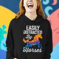 Easily Distracted By Horses Funny Gift For Horse Lovers Girls Gift Women Hoodie Gifts for Her