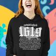 Established 1619 African American History Us Map Tshirt Women Hoodie Gifts for Her