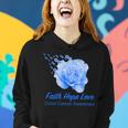 Faith Hope Love Colon Cancer Awareness Women Hoodie Gifts for Her