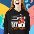 Firefighter Retired American Firefighter Captain Retirement Women Hoodie Gifts for Her