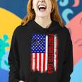 Firefighter Retro American Flag Firefighter Dad Jobs Fathers Day V3 Women Hoodie Gifts for Her