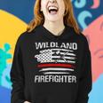 Firefighter Thin Red Line Wildland Firefighter American Flag Axe Fire V3 Women Hoodie Gifts for Her