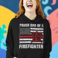 Firefighter Vintage Usa Flag Proud Dad Of A Firefighter Fathers Day Women Hoodie Gifts for Her