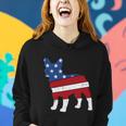 French Bulldog 4Th Of July Cute Frenchie American Flag Dog Women Hoodie Gifts for Her
