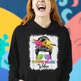 Funny 4Th Grade Vibes Messy Bun Back To School Kids Girls Women Hoodie Gifts for Her