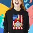 Funny 4Th Of July Gnome Patriotic American Flag Firefighter Gift Women Hoodie Gifts for Her