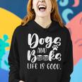 Funny Book Lovers Reading Lovers Dogs Books And Dogs Women Hoodie Gifts for Her