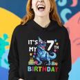 Funny Kids Its My 7Th Birthday Gift Happy 7 Year Trex Gift Women Hoodie Gifts for Her