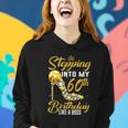 Funny Stepping Into My 60Th Birthday Gift Like A Boss Diamond Shoes Gift Women Hoodie Gifts for Her