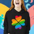 Gay Pride Flag Shamrock Lgbt St Patricks Day Parade Graphic Design Printed Casual Daily Basic Women Hoodie Gifts for Her