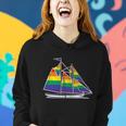 Gay Pride Sailboat Lgbt Lgbtq Rainbow Flag Women Hoodie Gifts for Her